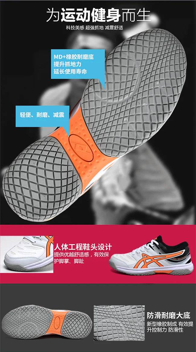 Professional Volleyball Shoes Men Women Breathable Comfortable Sport Shoes Non-slip Training Tennis Sneakers Men - KICKSTART