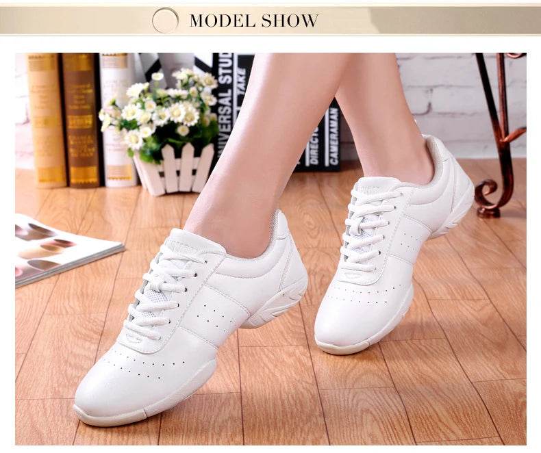 Dance Shoes Woman Men Modern Soft Outsole Jazz Sneakers Aerobics Breathable Lightweight Female Dancing Fitness Sport Shoes Solid - KICKSTART