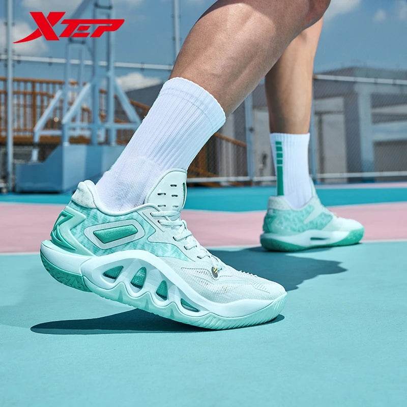 Xtep Devil's claws Basketball Shoes For Men 2024 Autumn Comfortable Sports Shoes Combat Stability Rebound Sneakers 876319120001 - KICKSTART