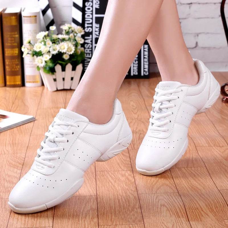 Dance Shoes Woman Men Modern Soft Outsole Jazz Sneakers Aerobics Breathable Lightweight Female Dancing Fitness Sport Shoes Solid - KICKSTART