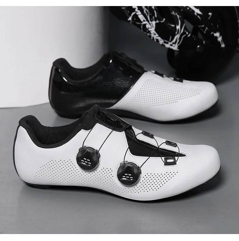 Carbon fiber cycling shoes Men's carbon sole lock shoes Road car hard sole carbon fiber cycling shoes - KICKSTART