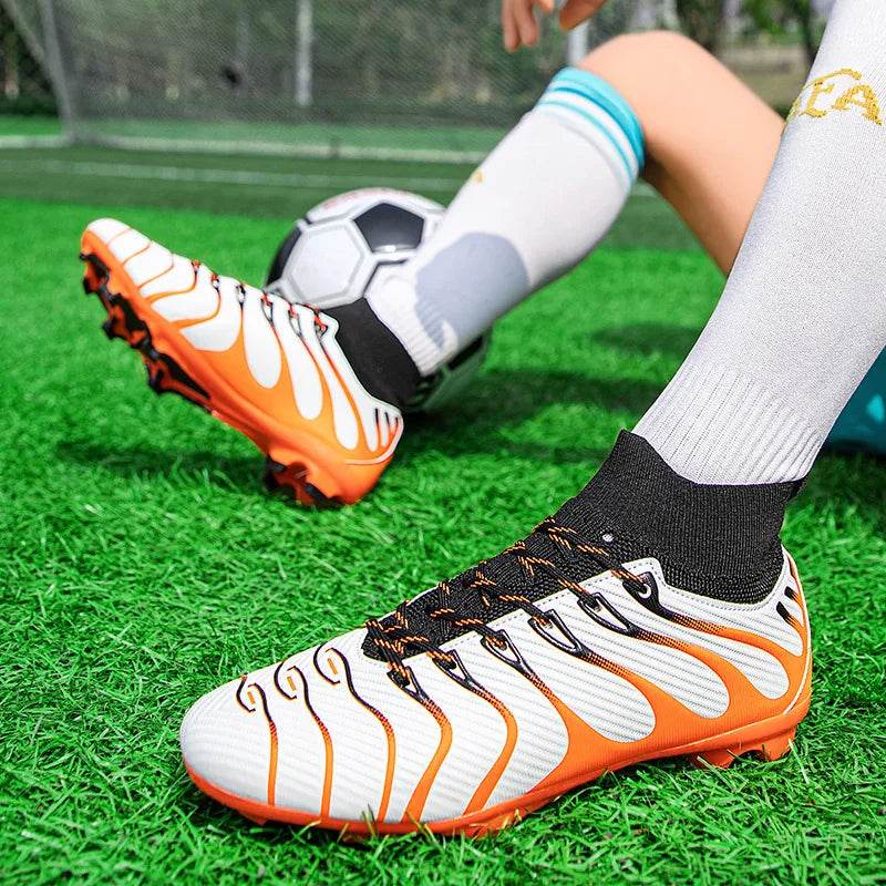 Hot High Quality Man Football Boots Society Outdoor TF/FG Mens Studded Boots Light Training Teenager Soccer Shoe botas de futbol - KICKSTART