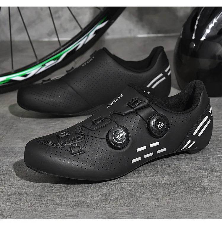 Carbon fiber cycling shoes Men's carbon sole lock shoes Road car hard sole carbon fiber cycling shoes - KICKSTART