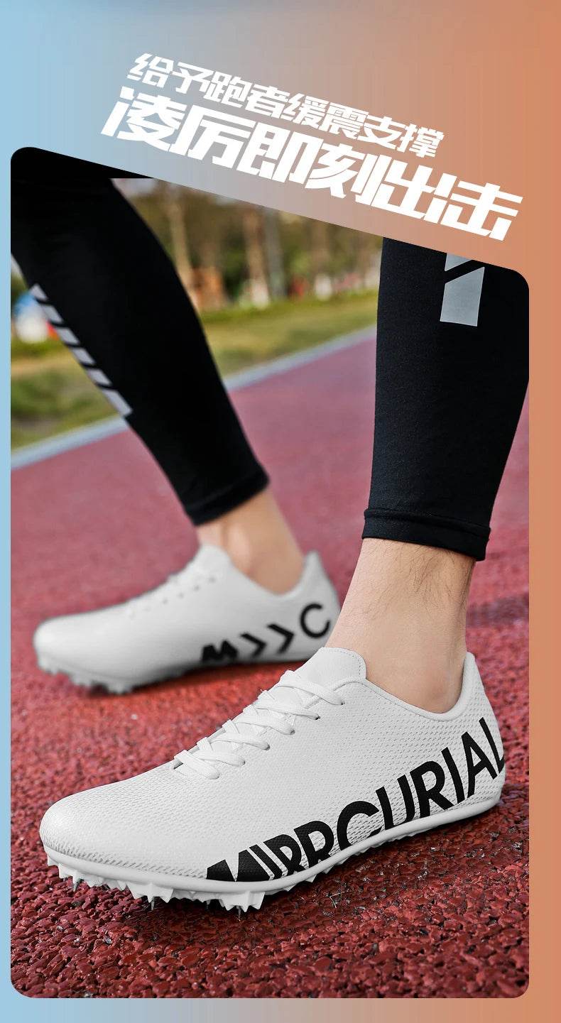 Professional Track and Field Shoes for Men and Women, Racing Running Sneakers, Spikes Runner Athlete, Sprint Shoes - KICKSTART