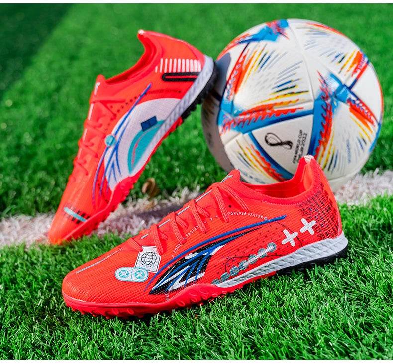 Men TF/AG Soccer Shoes Cleats Grass Training Comfortable Society Sport Wear Sneaker Football Shoes Top Quality Football Boots - KICKSTART