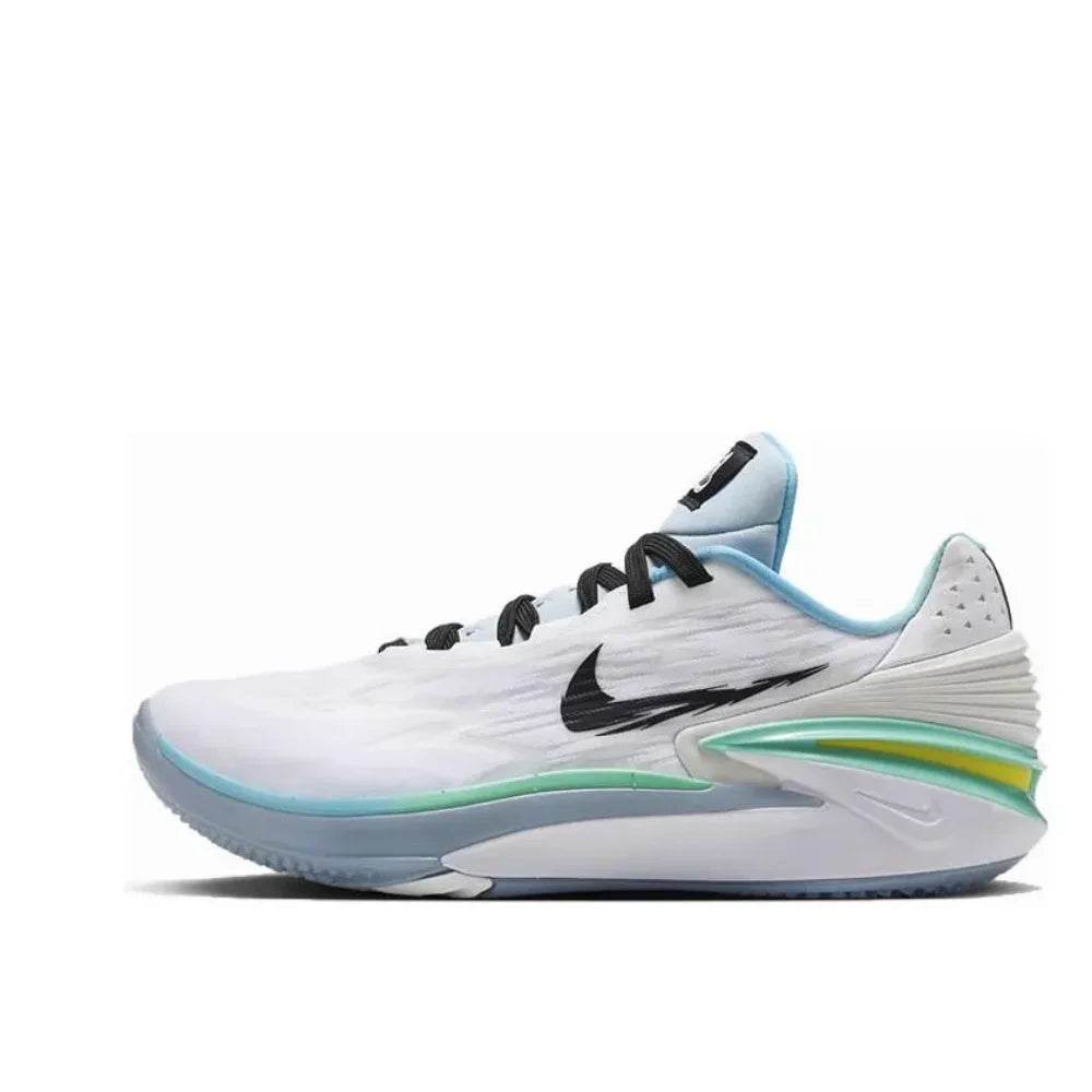 Nike Air Zoom G.T. Cut 2 Men's Low Top Basketball Shoes Comfortable Shock Absorbing Athletic Shoes White Red Green Colorways - KICKSTART