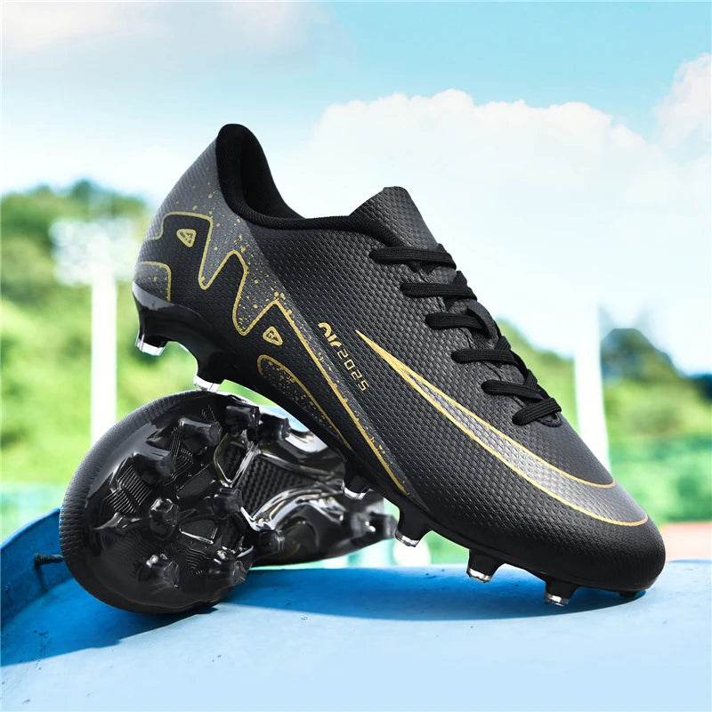 Men Soccer Shoes FG/TF Soft Football Sneakers Breathable Non-Slip Cleats Grass Trainers Outdoor Low Top Running Sport Footwear - KICKSTART