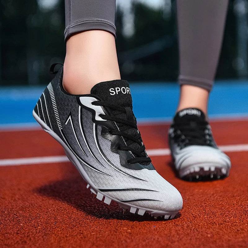 Men Track Field Shoes Shoes Training Spiked Shoes Sport Match Professional Waterproof Athletic Lightweight Lace-up Sneakers - KICKSTART