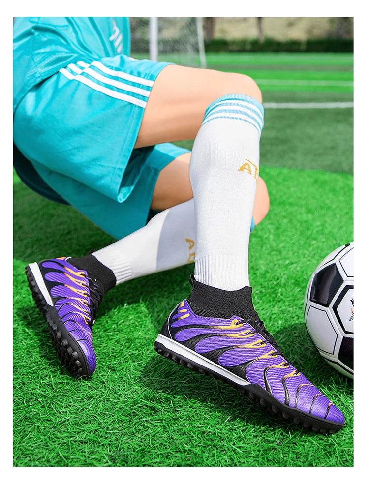 Hot High Quality Man Football Boots Society Outdoor TF/FG Mens Studded Boots Light Training Teenager Soccer Shoe botas de futbol - KICKSTART