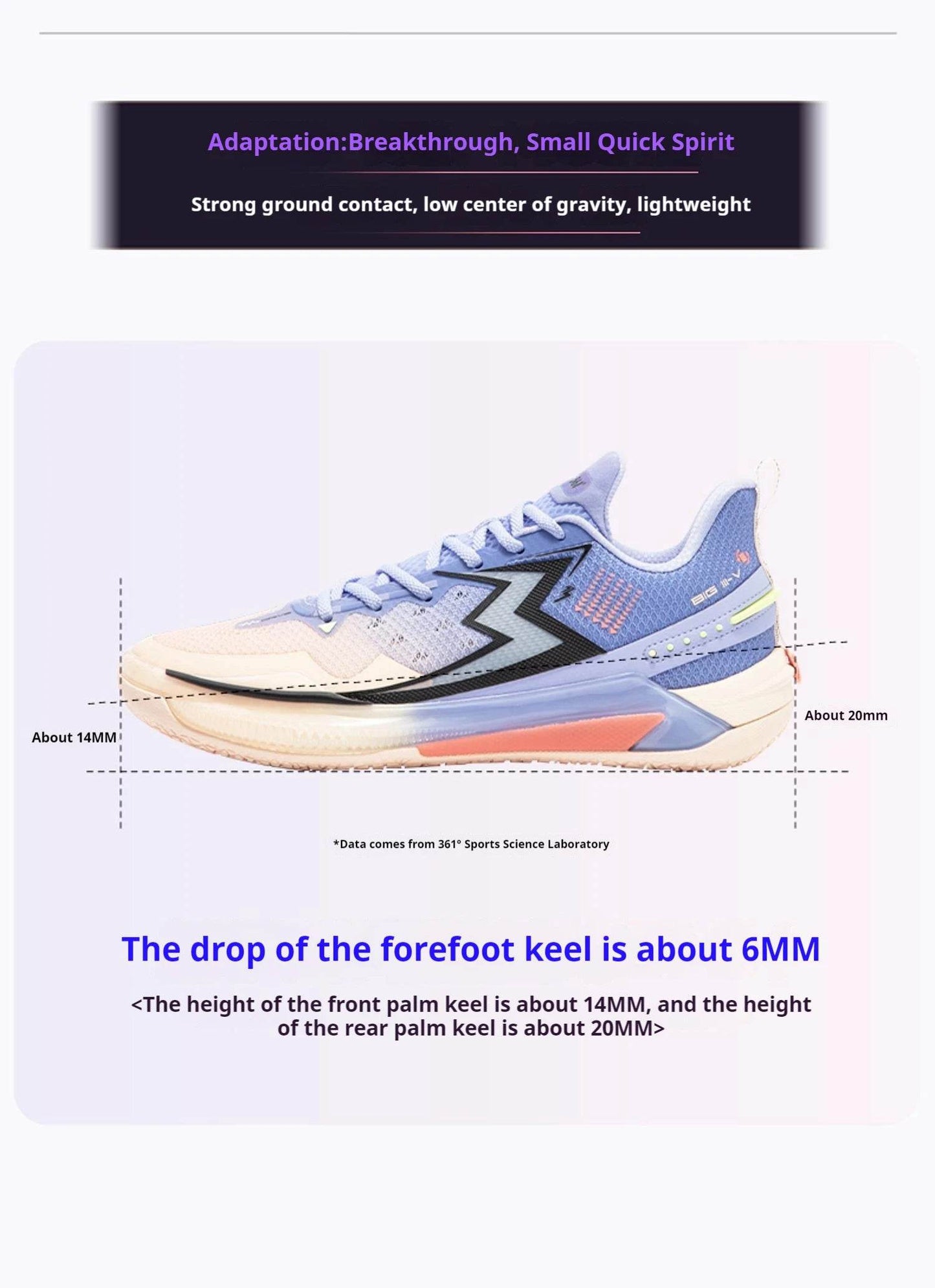 361 Degrees BIG3 5.0 Quick Men Basketball Shoes Cushioning Light Breathable Stable Professional Flexible Male Sneakers 672421121 - KICKSTART