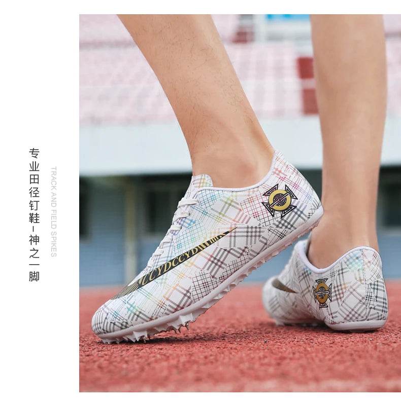 Professional Unisex Track Field Shoes Non Slip Sneakers Spikes Running Nails Shoes Track and Field Comprehensive Training Shoes - KICKSTART