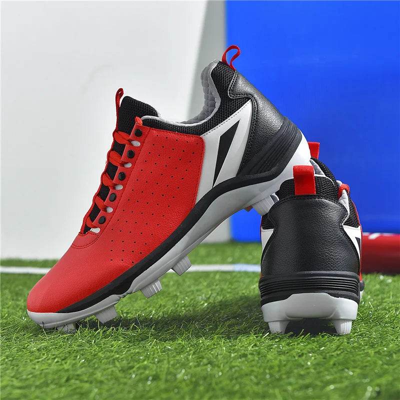 Professional Men's Baseball Shoes Training Long Spikes Softball Shoes Cleats and Turf Practice Shoes Beginners Baseball Sneakers - KICKSTART