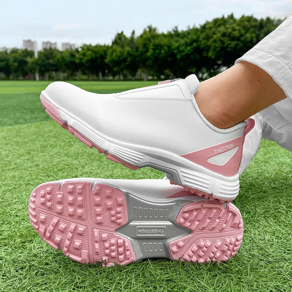 Women Spikeless Golf Shoes Professional Waterproof Golf Sneakers Comfortable Gym Sneakers - KICKSTART