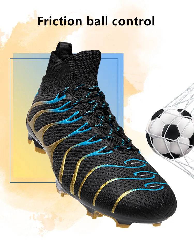 Hot High Quality Man Football Boots Society Outdoor TF/FG Mens Studded Boots Light Training Teenager Soccer Shoe botas de futbol - KICKSTART