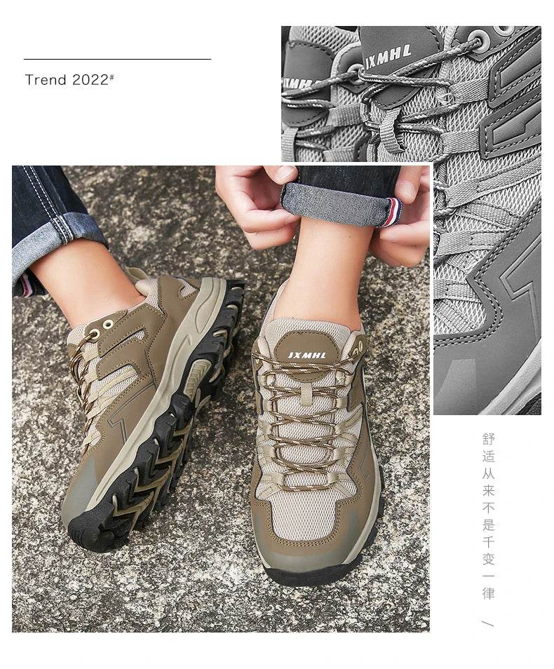 Hiking Shoes Men Women Mesh Sneakers Breathable Fashion Mountain Shoes Boy Spring Autumn Summer Work Shoes Outdoor Trekking - KICKSTART