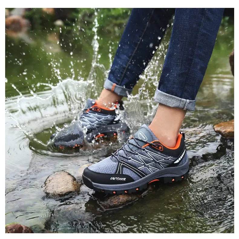 Men's Outdoor Hiking Boots Lightweight Running Shoes Anti Slip and Wear-resistant Rubber Soles Mesh Breathable Sports Shoes 2025 - KICKSTART