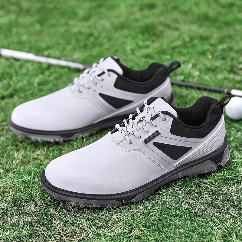 Waterproof Golf Shoes Men High quality Leather Professional Outdoor Golfing Sneakers Walking Exported To Europe And America40-47 - KICKSTART