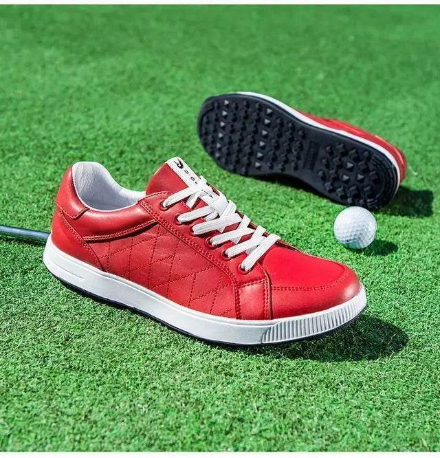 Men's Golf Shoes Genuine Leather Waterproof and Anti slip Sports Shoes Men's Golf Training Shoes - KICKSTART