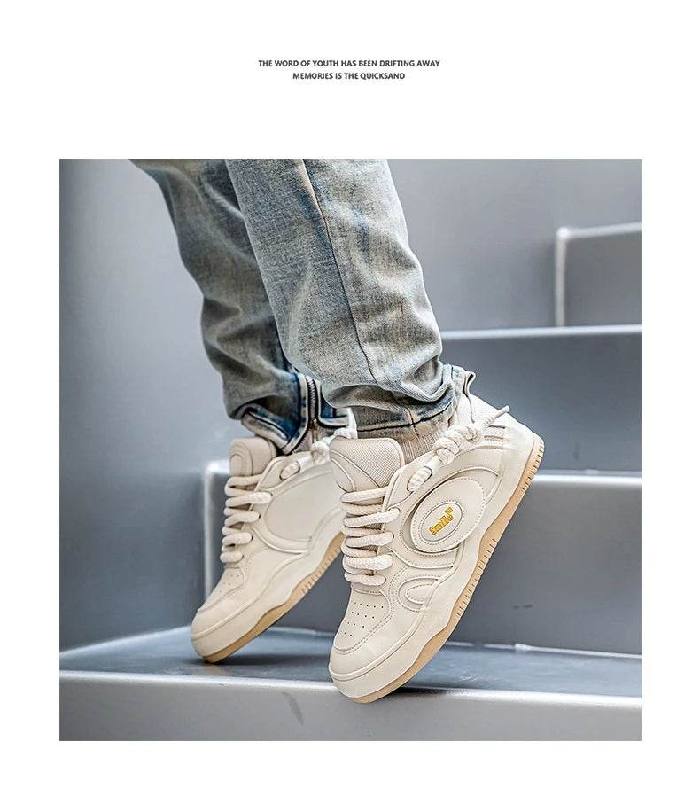 Designer Fashion Mens Skateboard Shoes Streetwear Hip hop Sneakers Men Casual Harajuku Vulcanized Shoes Men Original Sneakers - KICKSTART