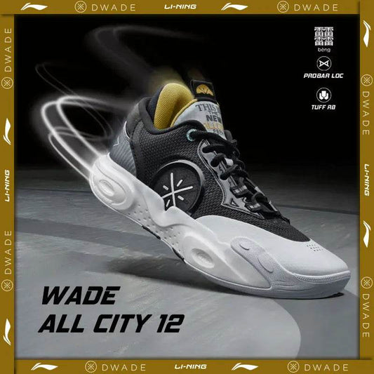 Li-Ning Men Wade ALL CITY 12 Professional Basketball Shoes BOOM Cushion Stable Support Wearable Sneakers Sport Shoes ABAU015 - KICKSTART