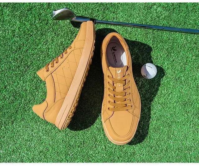 Men's Golf Shoes Genuine Leather Waterproof and Anti slip Sports Shoes Men's Golf Training Shoes - KICKSTART