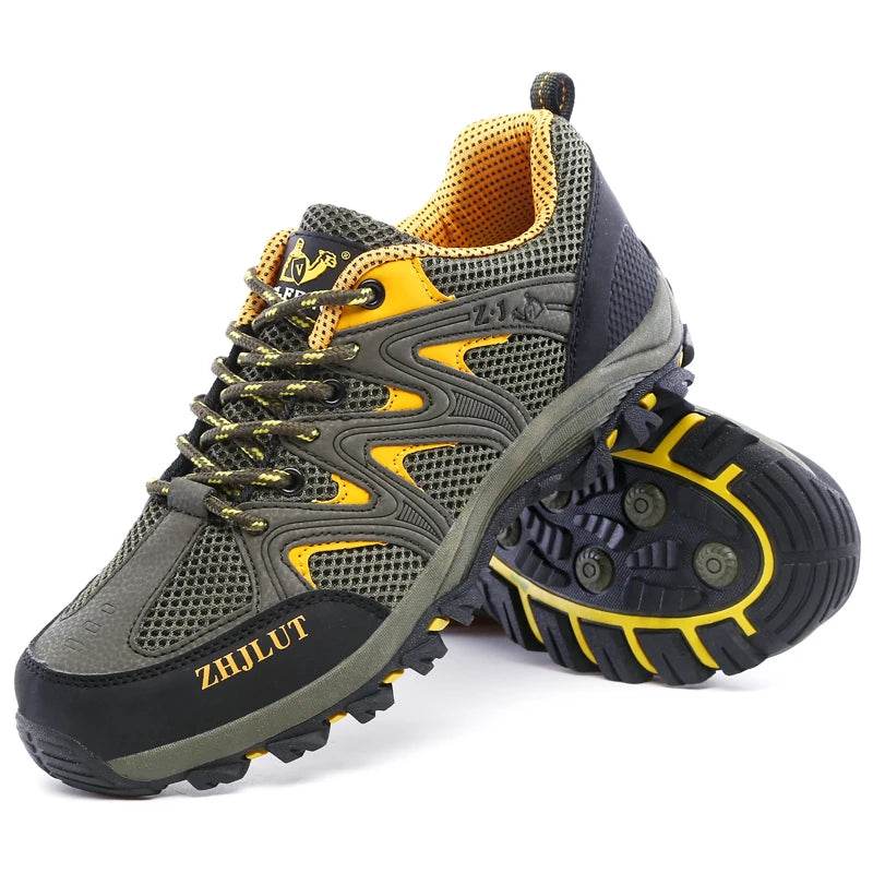 Hiking Shoes Men Women Mesh Sneakers Breathable Fashion Mountain Shoes Boy Spring Autumn Summer Work Shoes Outdoor Trekking - KICKSTART