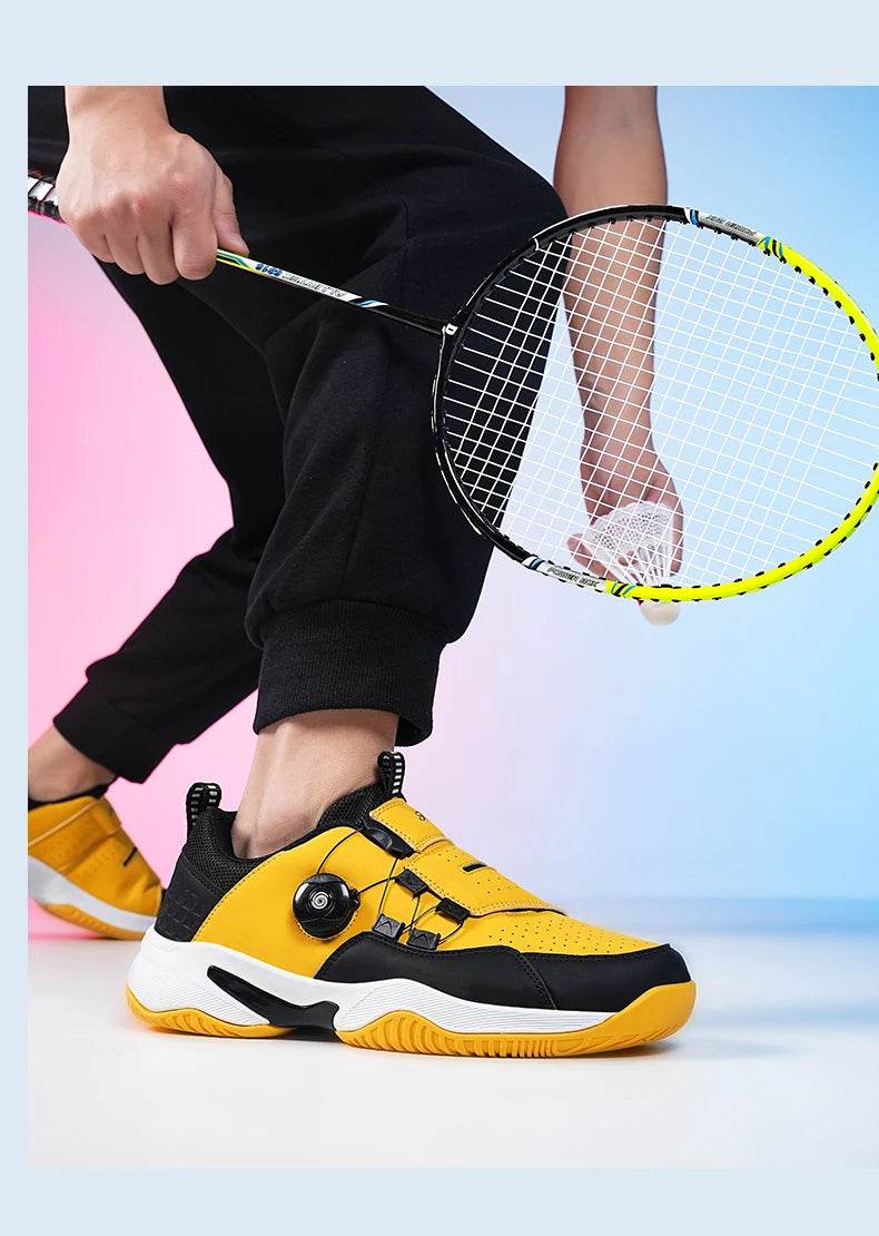 New Trendy Men's Volleyball Shoes, Lightweight and Comfortable for Outdoor Fitness, Quick Tie Up Badminton Shoes - KICKSTART