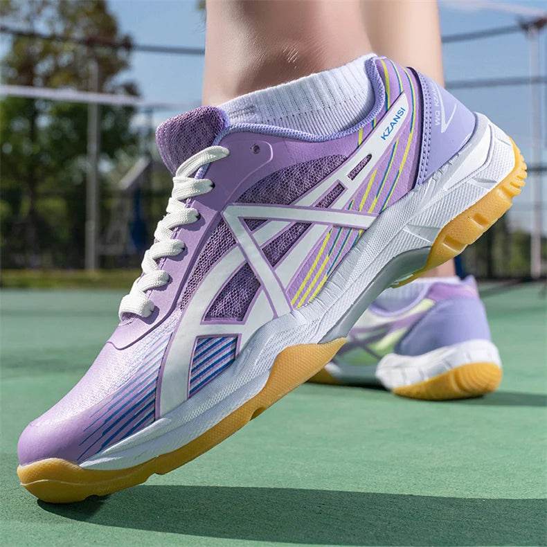 Professional Badminton Shoes Men Women Fashion Purple Badminton Sneakers Non-Slip Table Tennis Shoes Men Indoor Volleyball Shoes - KICKSTART