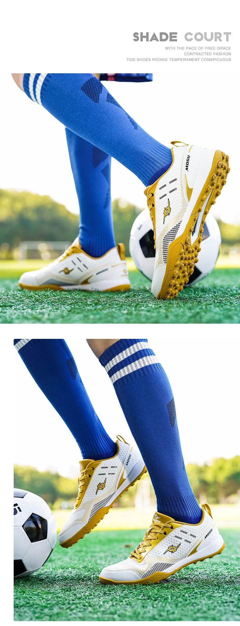 Professional Men Soccer Training Sneakers Teenage School Students Football Practice Shoes Non-slip Turf Grass Athletic Trainers - KICKSTART