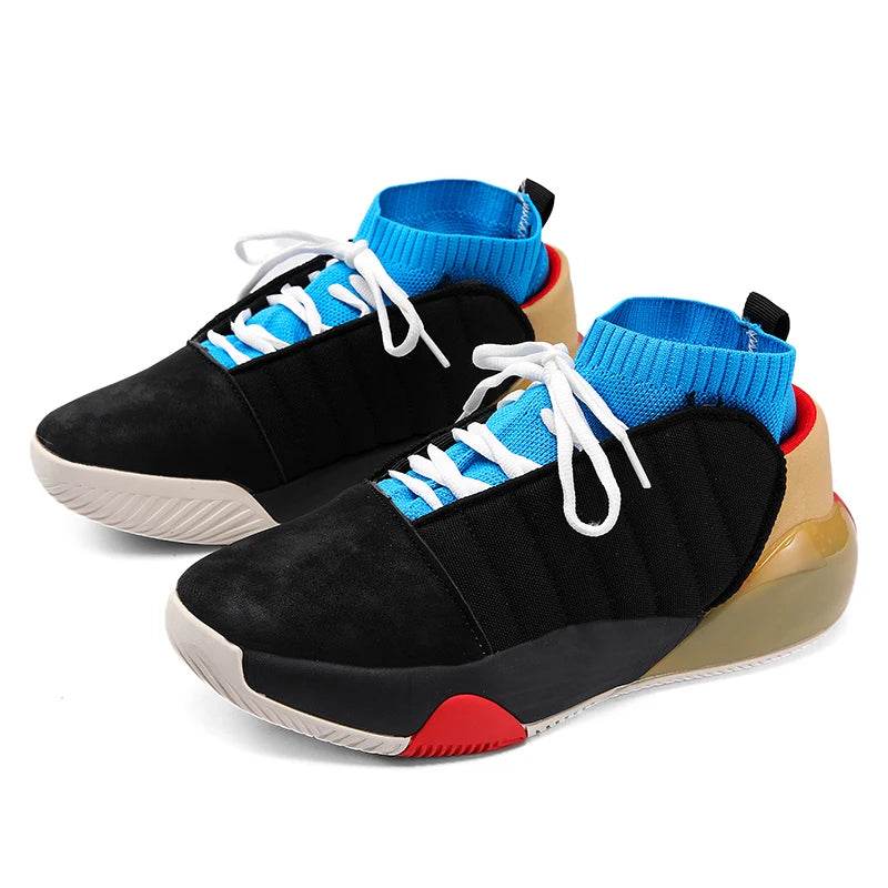 2024 New Men's Basketball Shoes Unisex Cushioning Anti-Friction Sport Shoes Men Light Basketball Sneakers Man High Top Gym Boots - KICKSTART