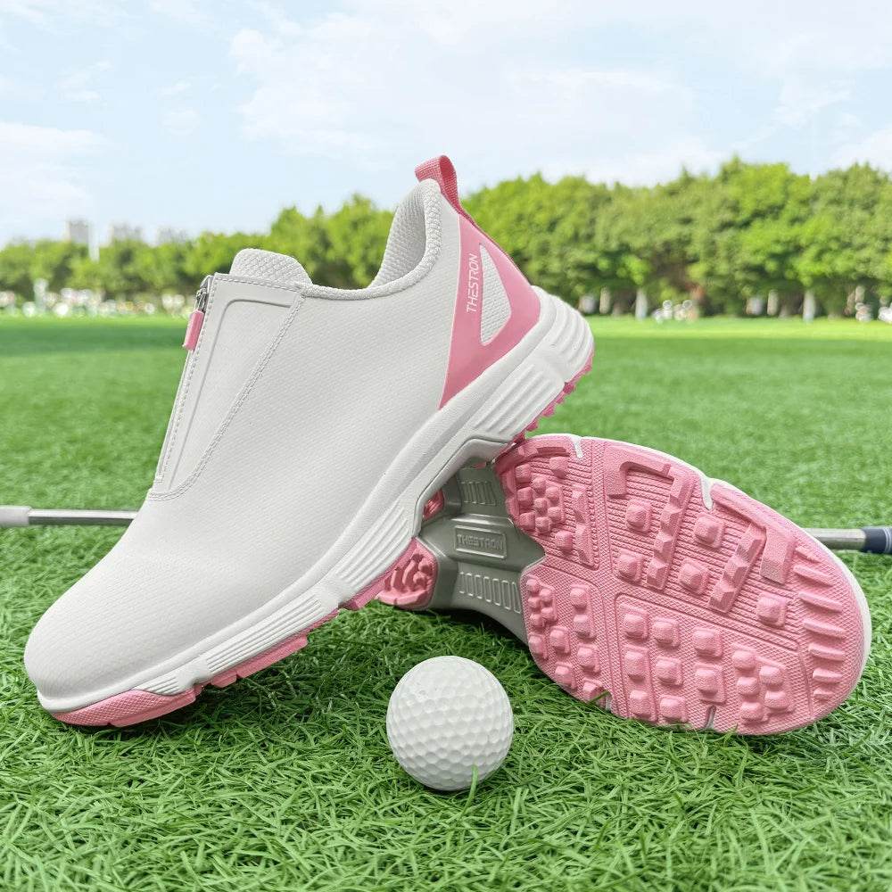 Women Spikeless Golf Shoes Professional Waterproof Golf Sneakers Comfortable Gym Sneakers - KICKSTART