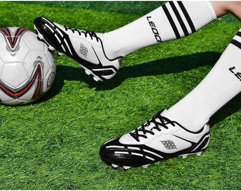 Soccer Shoes Men Turf Football Boots Fashion Firm Ground Studs Anti Slip Boy Sneakers Original Outdoor Field Training Trainers - KICKSTART