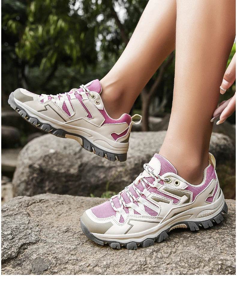 Hiking Shoes Men Women Mesh Sneakers Breathable Fashion Mountain Shoes Boy Spring Autumn Summer Work Shoes Outdoor Trekking - KICKSTART