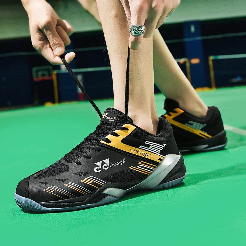 Men Tennis Lightweight Carbon Plate Badminton Training Sport Shoes Outdoor Professional Volleyball Squash Athletic Sneakers - KICKSTART