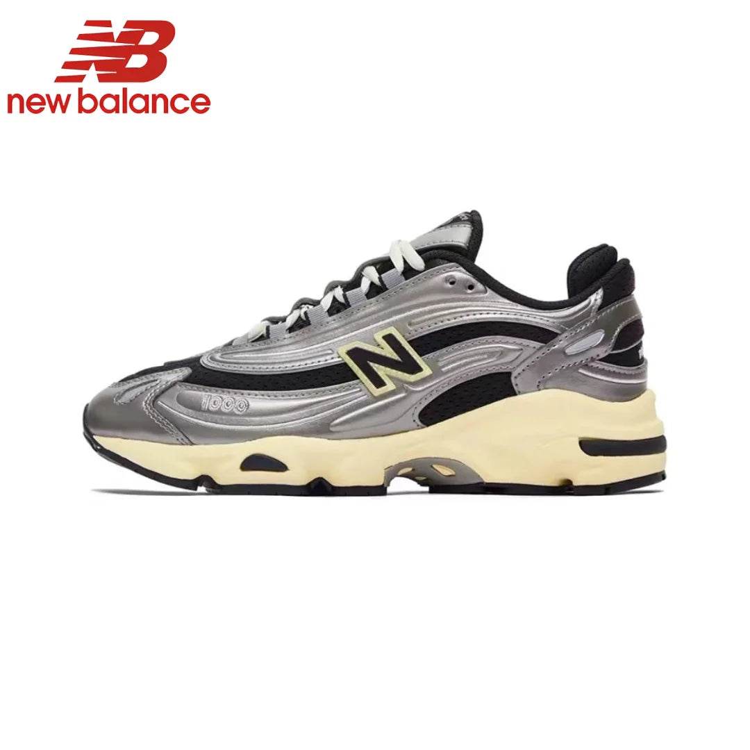 Original New Balance NB 1000 Classic Vintage Mesh Leather Casual Men's and Women's Running Shoes White Grey Sliver M1000SL - KICKSTART