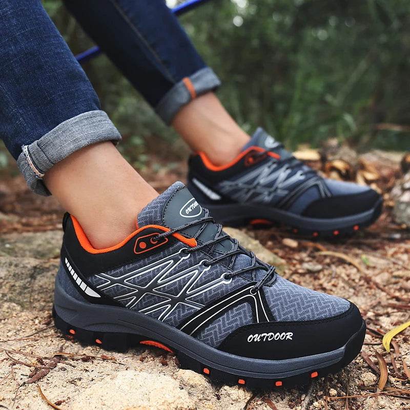 Men's Outdoor Hiking Boots Lightweight Running Shoes Anti Slip and Wear-resistant Rubber Soles Mesh Breathable Sports Shoes 2025 - KICKSTART