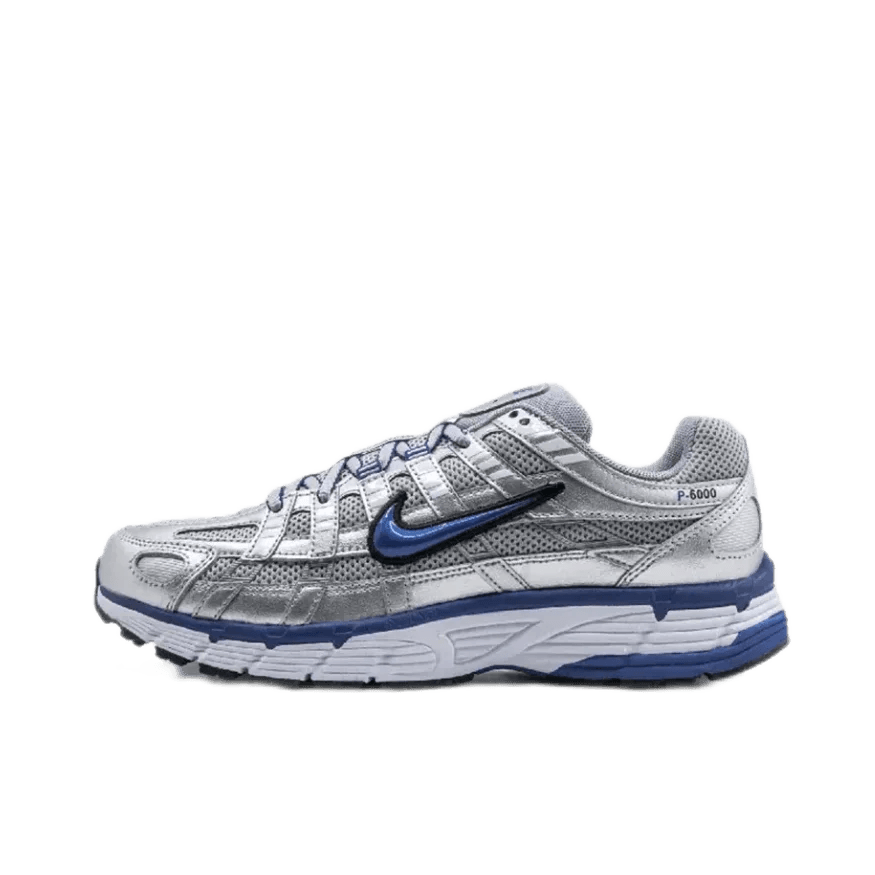 Nike P-6000 Classic Retro Running Shoes Soft Shock Absorbing Comfortable Men's and Women's Sneakers White and Blue Colours - KICKSTART