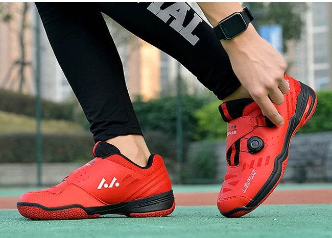 Breathable Men Women Table Tennis Training Shoes Buckle Outdoor Non-slip Badminton Volleyball Squash Athletic Sneakers - KICKSTART