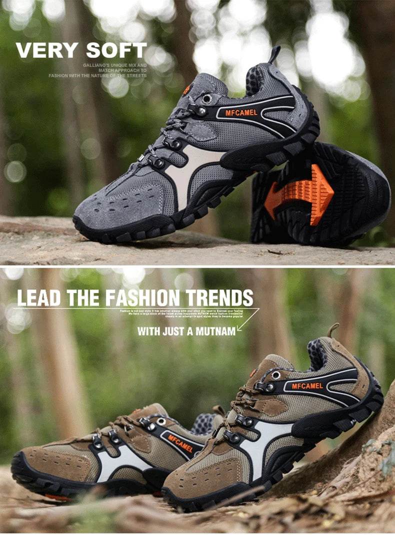 Hot Sale Brand Men Hiking Shoes Breathable Outdoor Mountain Trekking Shoes Men Climbing Hunting Sneakers Non-Slip Sport Footwear - KICKSTART