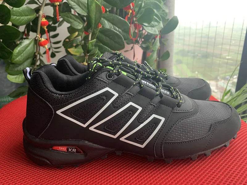 SMS New Men Shoes Sneakers Breathable Outdoor Mesh Hiking Shoes Casual Light Male Sport Shoes Comfortable Climbing Shoes - KICKSTART