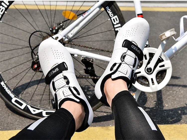 Professional Cycling Shoes Men MTB Self-Locking Outdoor Bicycle Sneakers Racing Road Bike SPD Cleat Shoes Ultralight Sport Shoes - KICKSTART