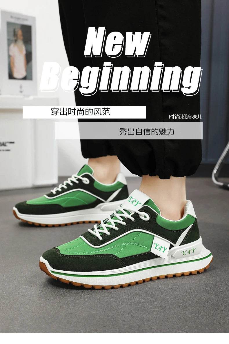 Green Men Golf Sport Shoes Spring Outside Turf Jogging Shoes for Women Comfortable Fitness Golfer Athletic Golf Training Shoes - KICKSTART