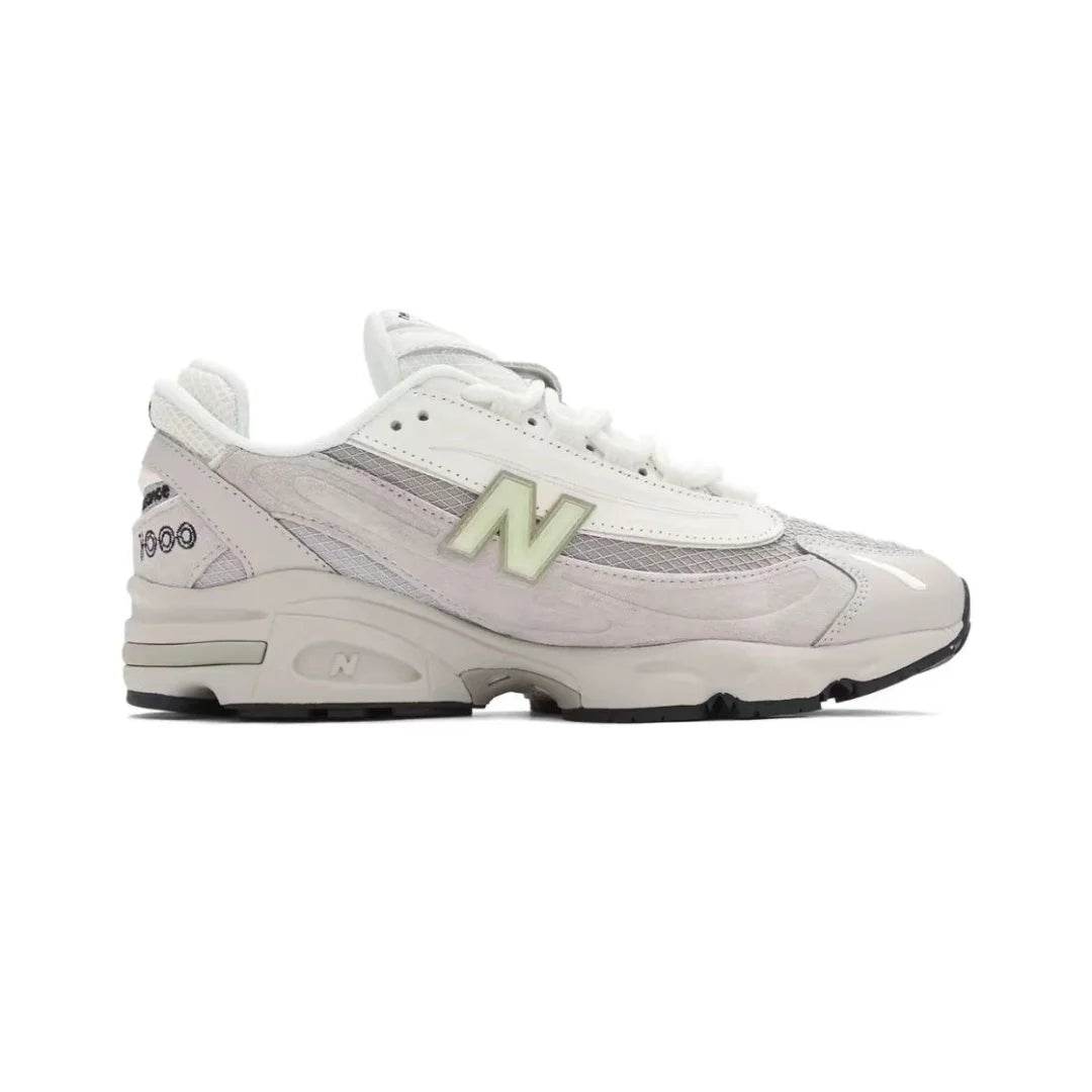 Original New Balance NB 1000 Classic Vintage Mesh Leather Casual Men's and Women's Running Shoes White Grey Sliver M1000SL - KICKSTART