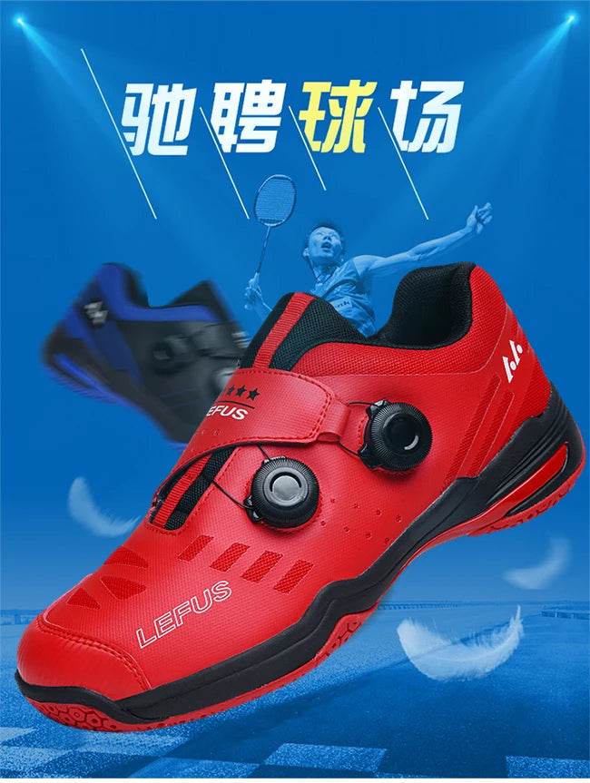 Breathable Men Women Table Tennis Training Shoes Buckle Outdoor Non-slip Badminton Volleyball Squash Athletic Sneakers - KICKSTART