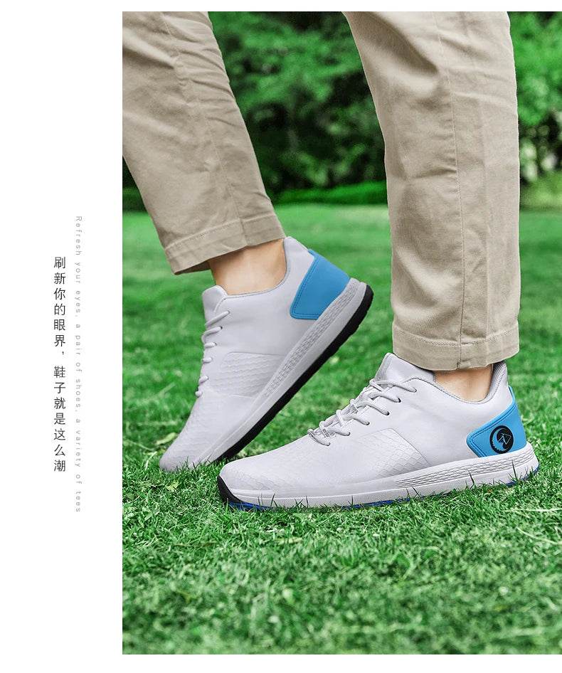 Professional Casual Golf Shoes Outdoor Waterproof Non-Slip Golf Sneakers Men Luxury Athletic Golfer Footwear Golfing Sport Shoes - KICKSTART