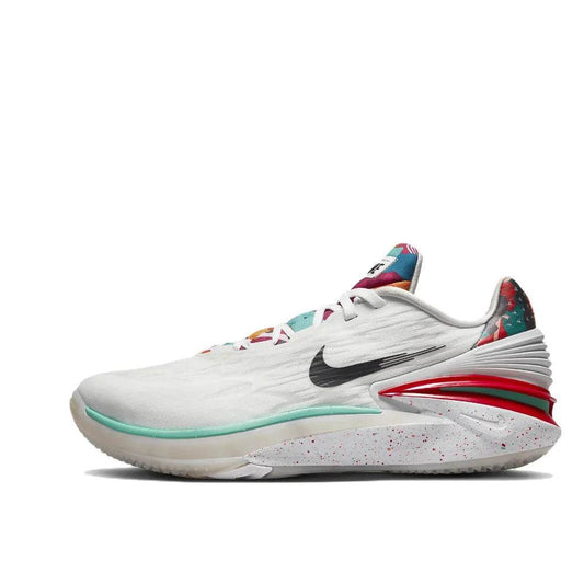 Nike Air Zoom G.T. Cut 2 Men's Low Top Basketball Shoes Comfortable Shock Absorbing Athletic Shoes White Red Green Colorways - KICKSTART