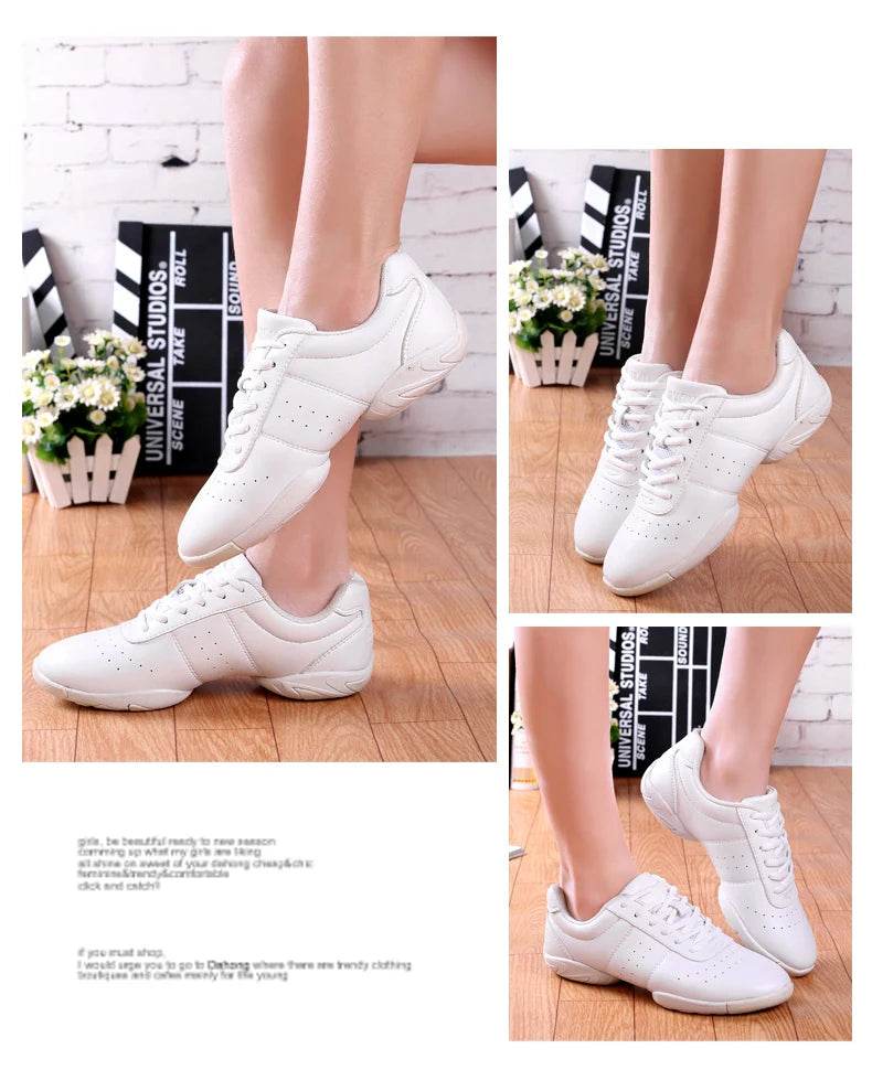 Dance Shoes Woman Men Modern Soft Outsole Jazz Sneakers Aerobics Breathable Lightweight Female Dancing Fitness Sport Shoes Solid - KICKSTART