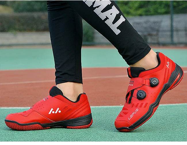 Breathable Men Women Table Tennis Training Shoes Buckle Outdoor Non-slip Badminton Volleyball Squash Athletic Sneakers - KICKSTART