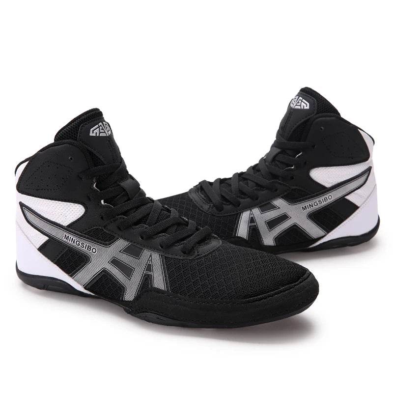 Men's women's large size free fighting boxing shoes Comfortable wear-resistant sports shoes Non-slip breathable wrestling shoes - KICKSTART