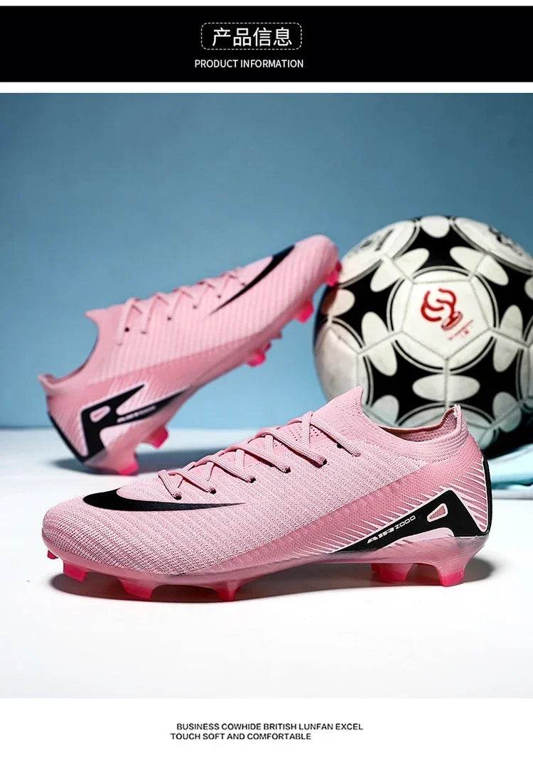 Men FG Soccer Shoes Resistant Society Football Field Boots Original Comfortable Football Shoes Cleats Ultralight Studded Match - KICKSTART